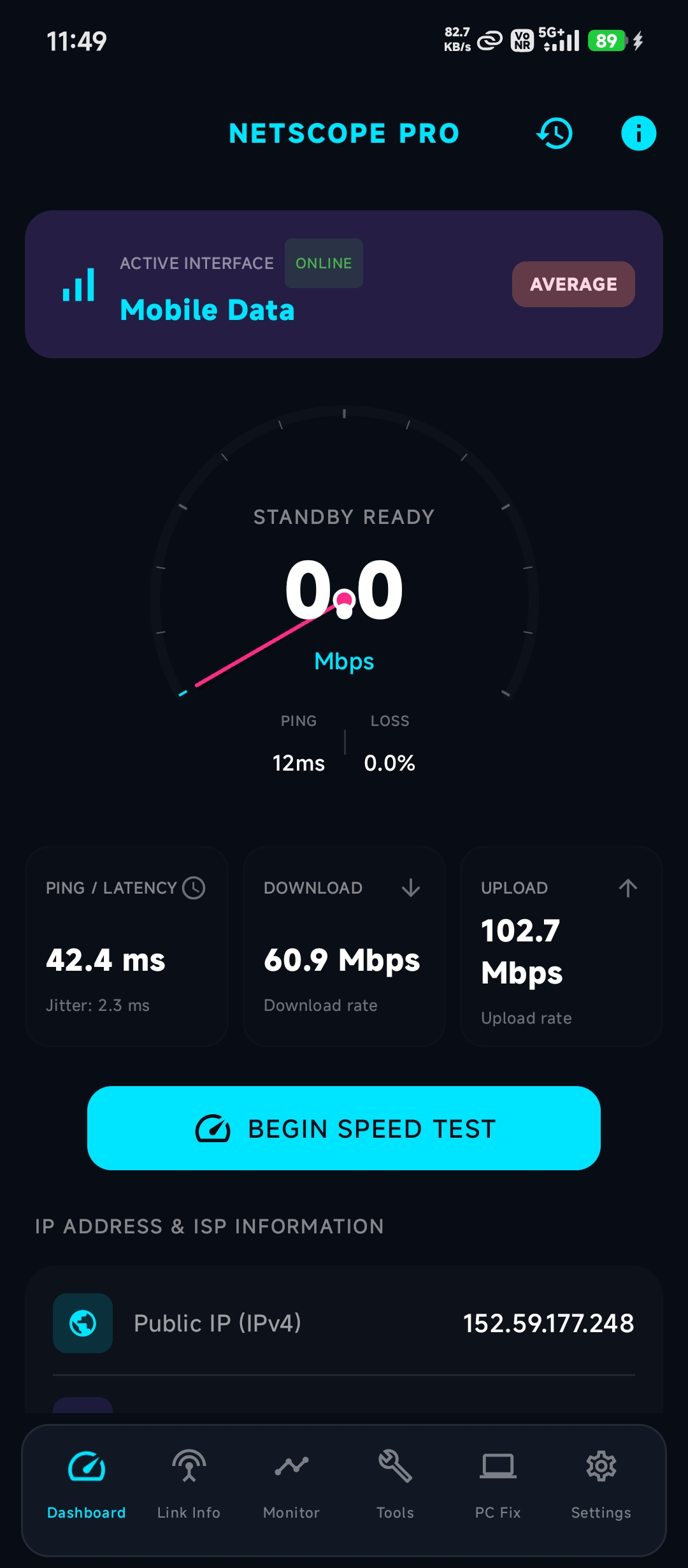 NetScope Pro Dashboard